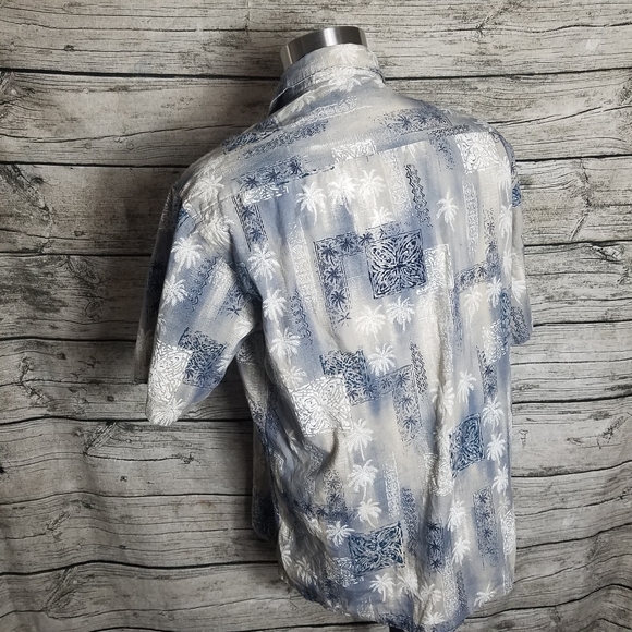 Moda Campia Moda Hawaiian Shirt Size Large.Pit to pit approx:  24.5 inches Ri - Picture 7 of 7